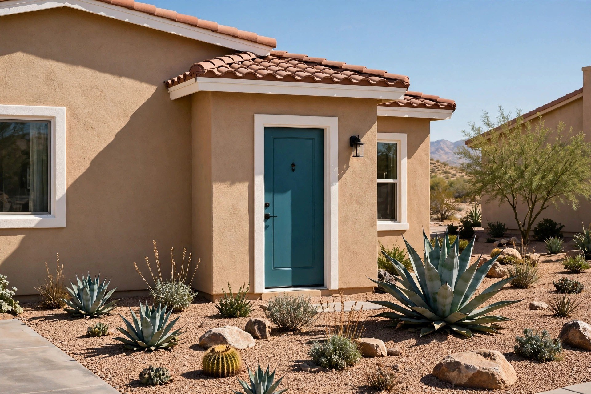 Freshly updated Arizona home exterior